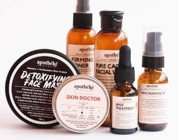 Apotheke products. One of the best vegan skincare brands in the Philippines.